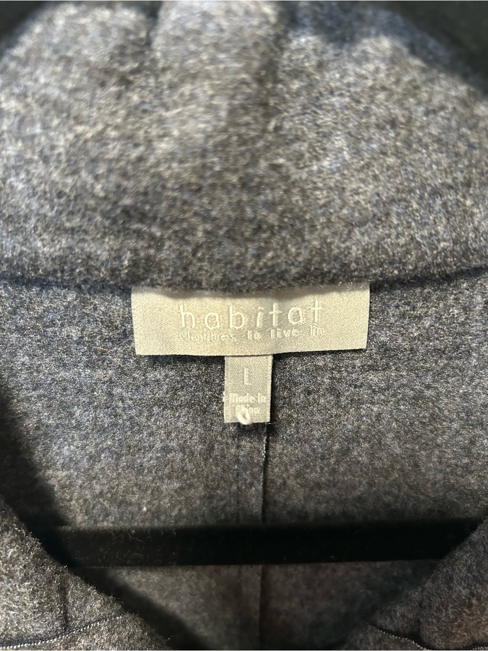 Habitat Navy Gray Contrast Button Front Vest Size L Lagenlook Artsy Scandinavian - Picture 2 of 9